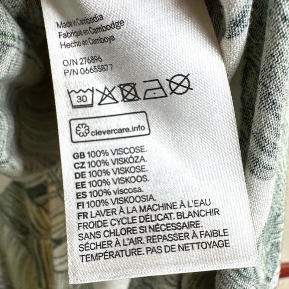 H&M Shorts One Piece Divided Palm Leaf Print Romper - size L - Picture 14 of 15